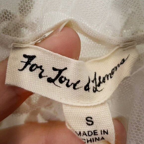 For Love & Lemons Claudia Off Shoulder Tulle Dress Women’s Small Daisy Sheer - Picture 11 of 11